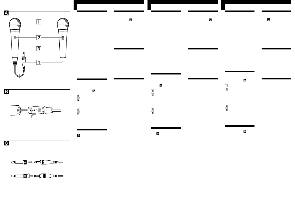 Ab c | Sony F-V410 User Manual | Page 2 / 2