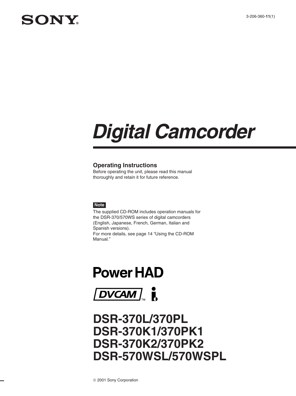 Sony 570WSPL User Manual | 160 pages