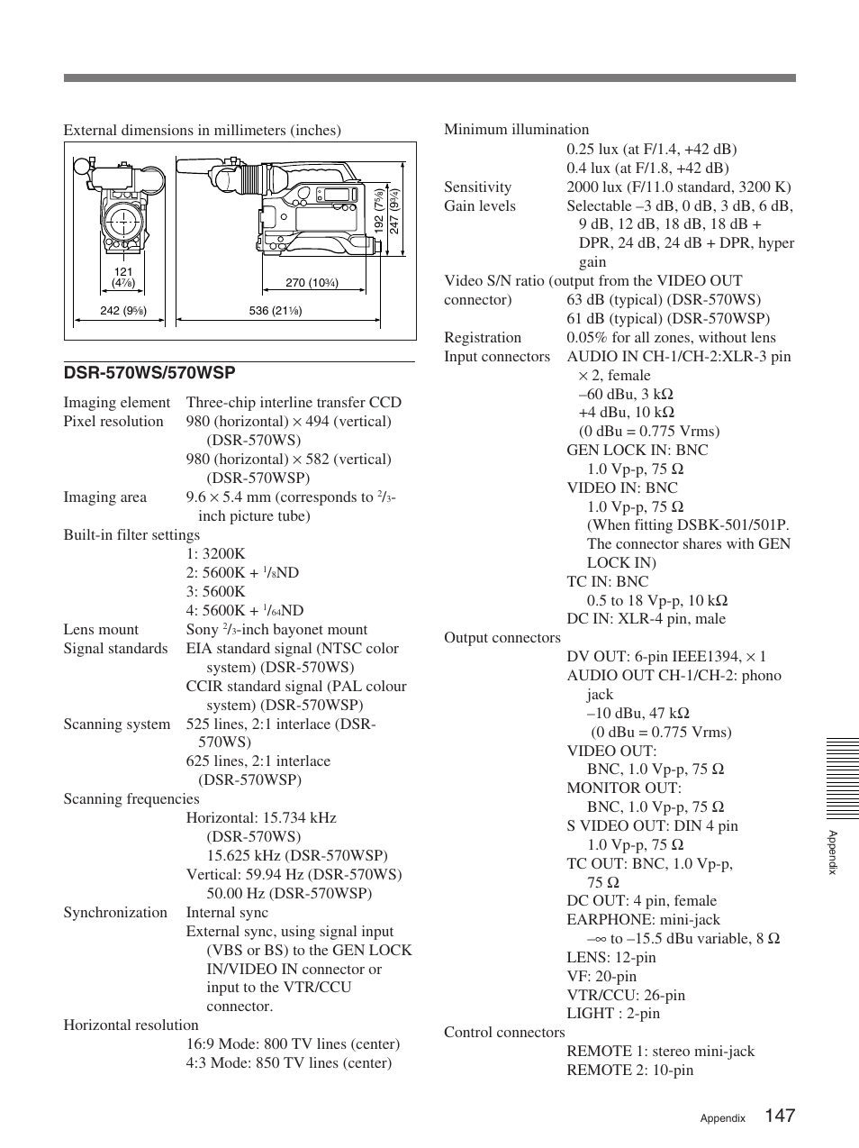 Sony 570WSPL User Manual | Page 147 / 160