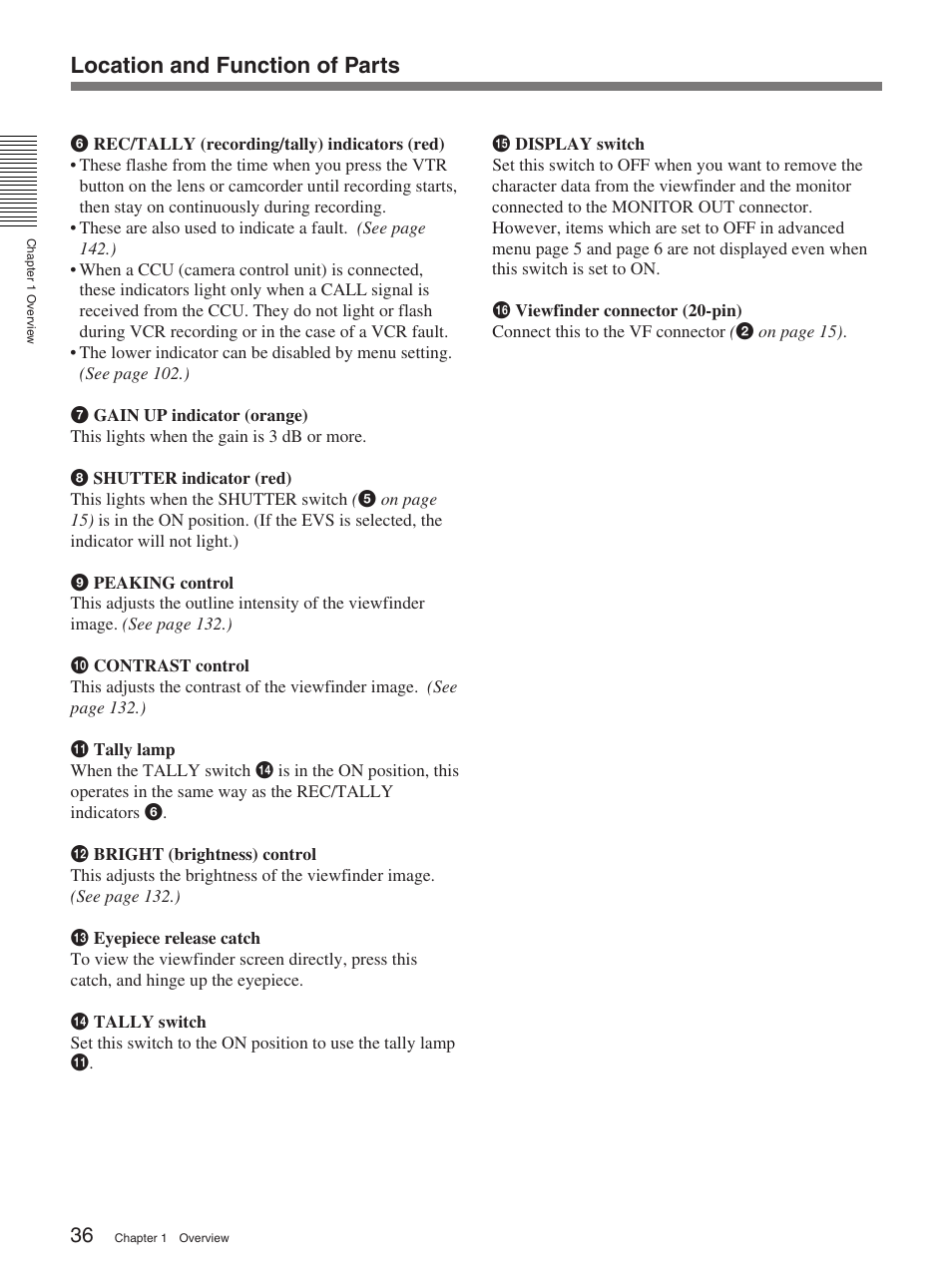 Location and function of parts | Sony 570WSPL User Manual | Page 36 / 160