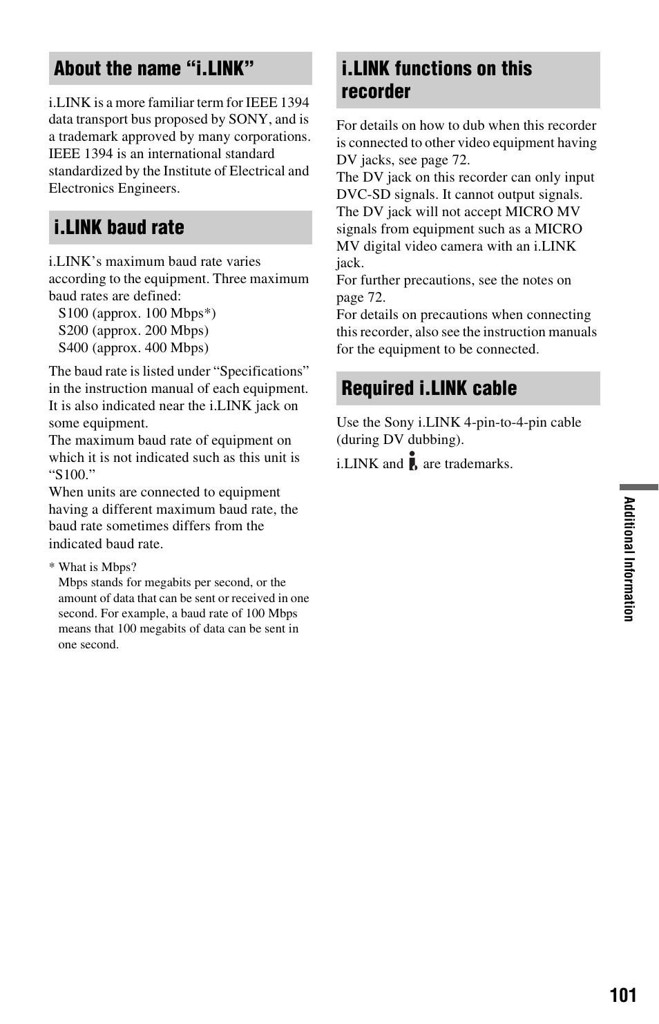 Sony RDR-GXD360 User Manual | Page 101 / 108