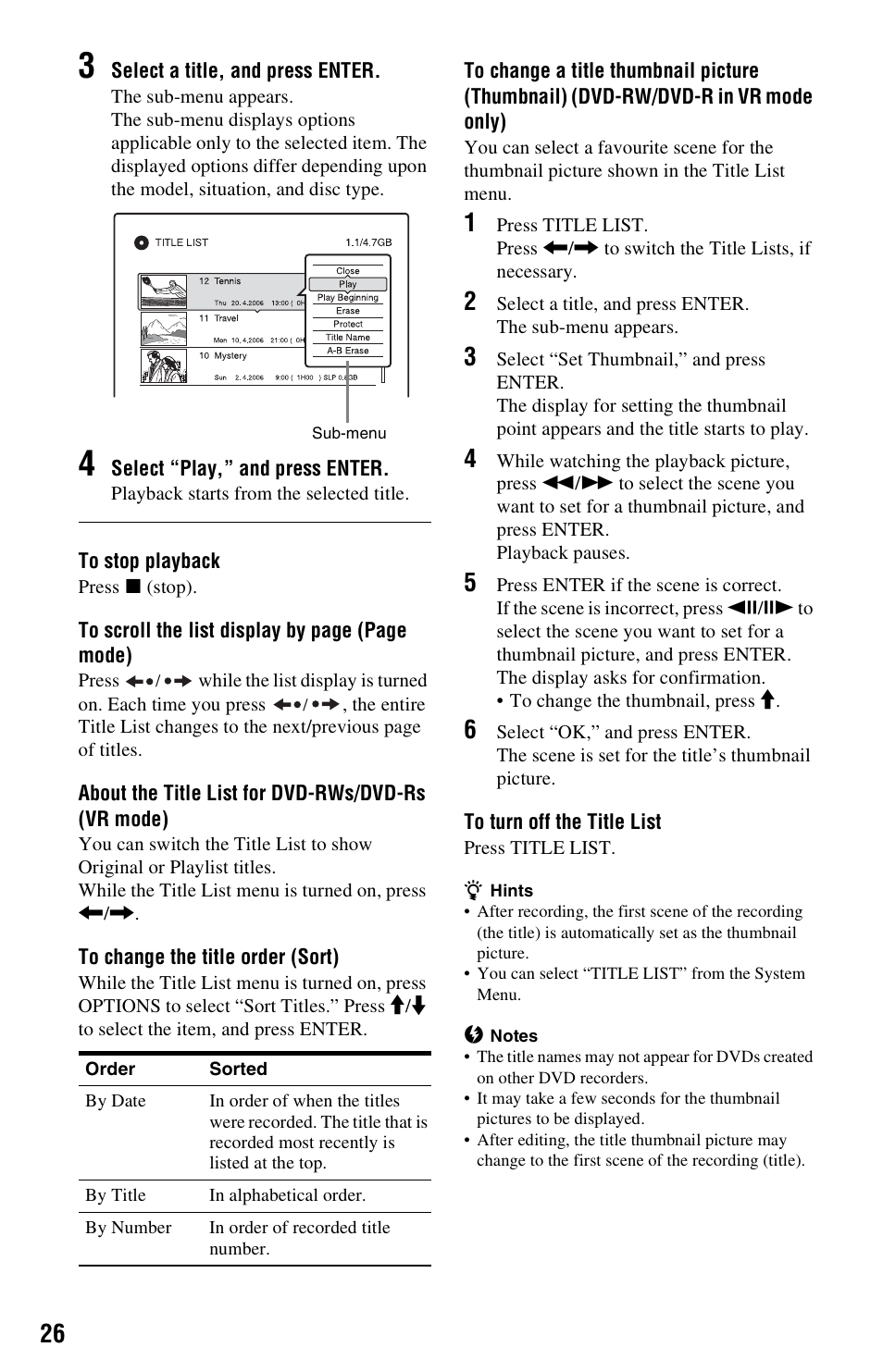 Sony RDR-GXD360 User Manual | Page 26 / 108