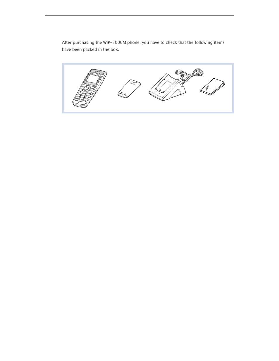 Checking the parts in the package | Samsung WIP-5000 User Manual | Page 20 / 109