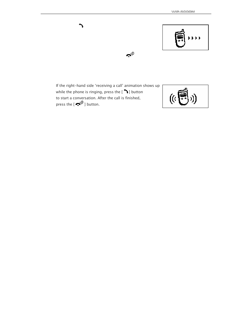 Answering a call | Samsung WIP-5000 User Manual | Page 33 / 109