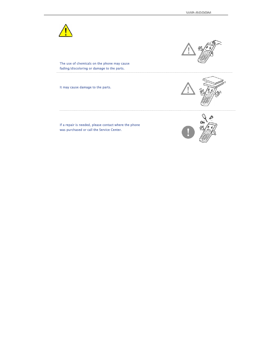Caution | Samsung WIP-5000 User Manual | Page 9 / 109