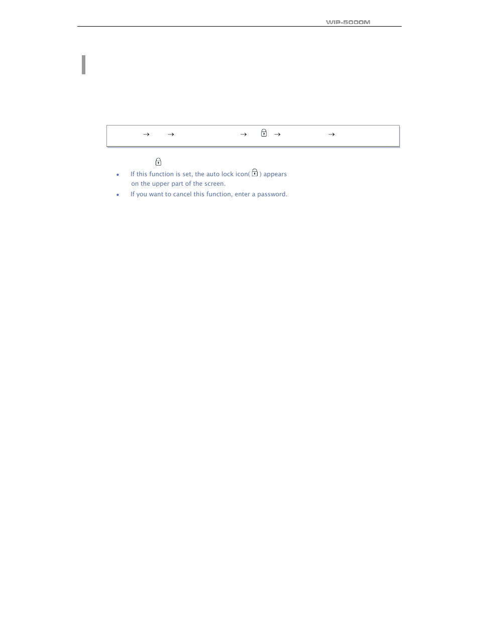 Setting auto lock | Samsung WIP-5000 User Manual | Page 95 / 109