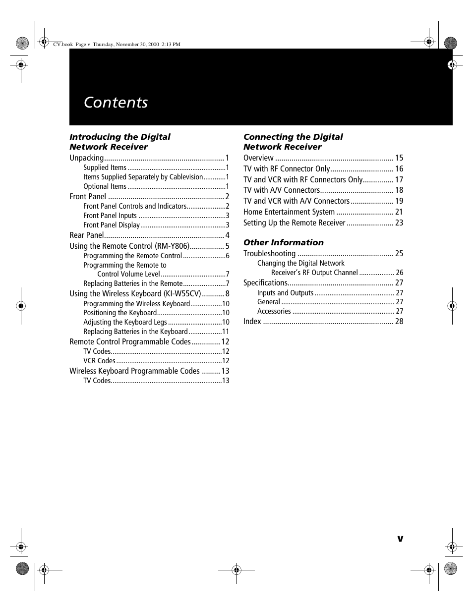 Sony DHG-M55CV User Manual | Page 5 / 38