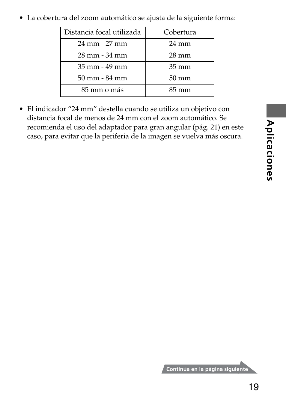 19 aplicaciones | Sony HVL-F36AM User Manual | Page 103 / 212