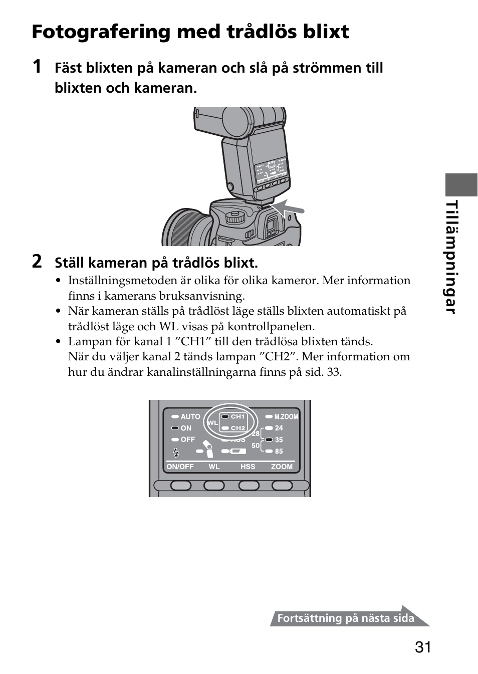 Fotografering med trådlös blixt 1 | Sony HVL-F36AM User Manual | Page 157 / 212