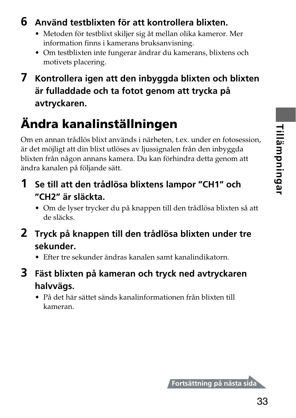 Ändra kanalinställningen | Sony HVL-F36AM User Manual | Page 159 / 212