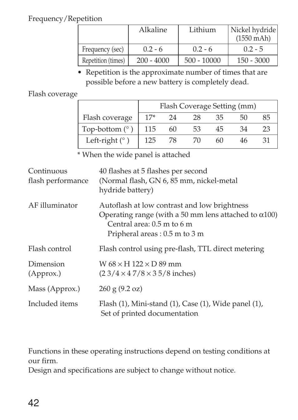 Sony HVL-F36AM User Manual | Page 42 / 212