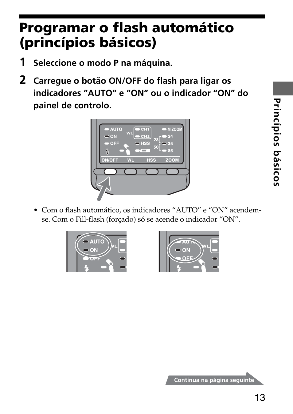 Programar o flash automático (princípios básicos) | Sony HVL-F36AM User Manual | Page 55 / 212