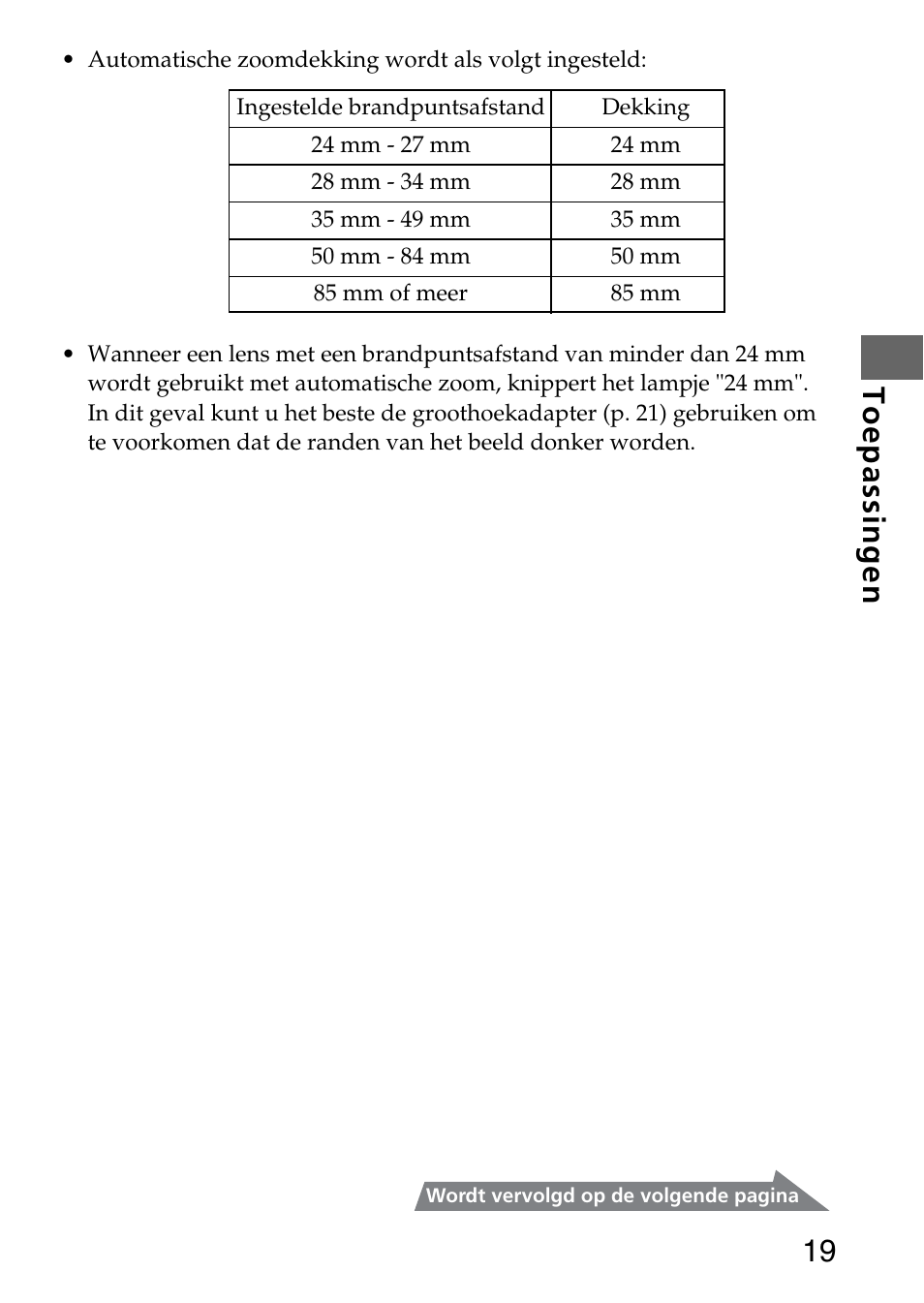 19 toepassingen | Sony HVL-F36AM User Manual | Page 61 / 212