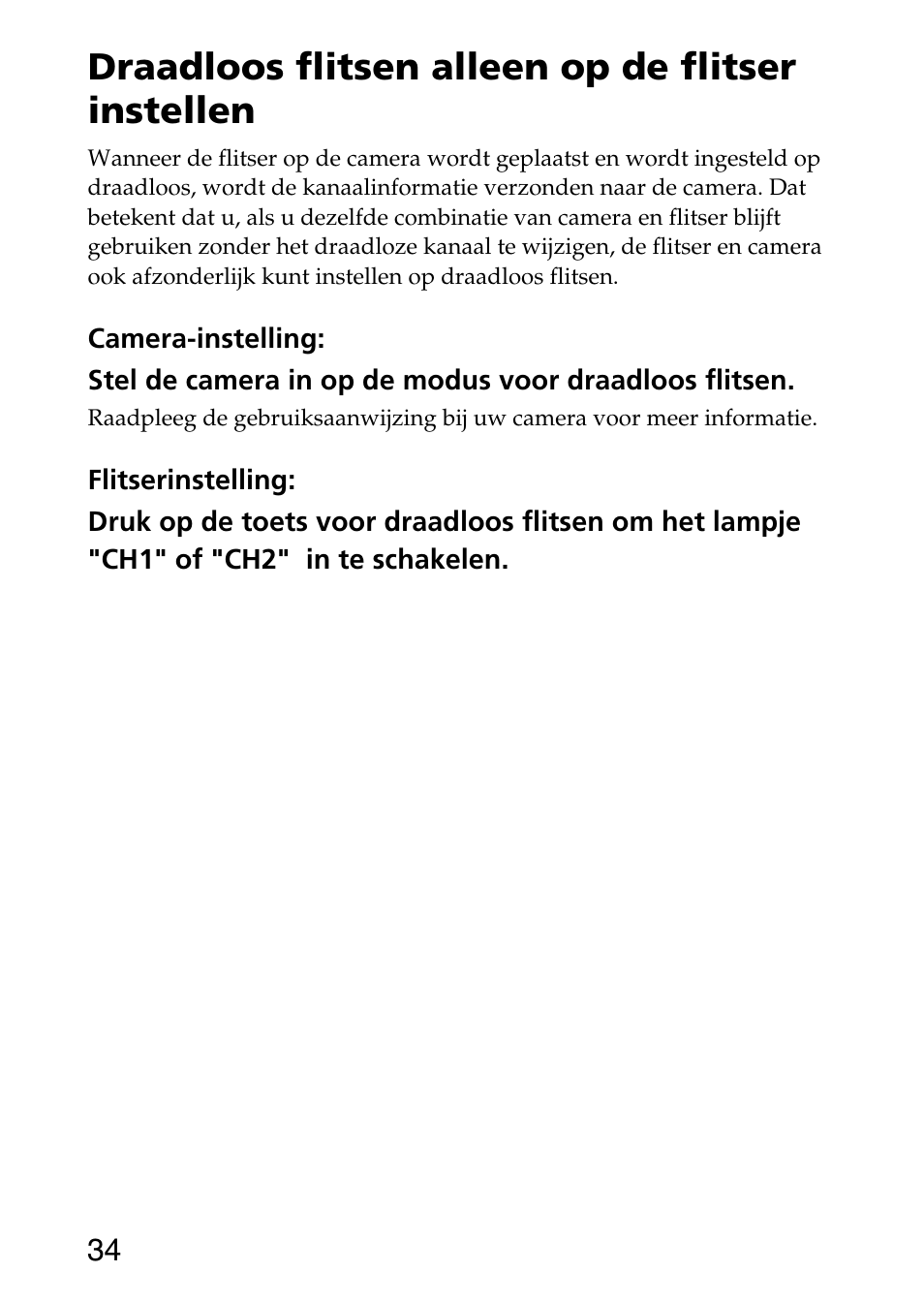 Draadloos flitsen alleen op de flitser instellen | Sony HVL-F36AM User Manual | Page 76 / 212