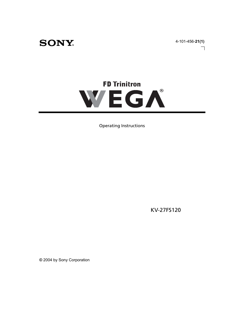 Sony KV-27FS120 User Manual | 56 pages
