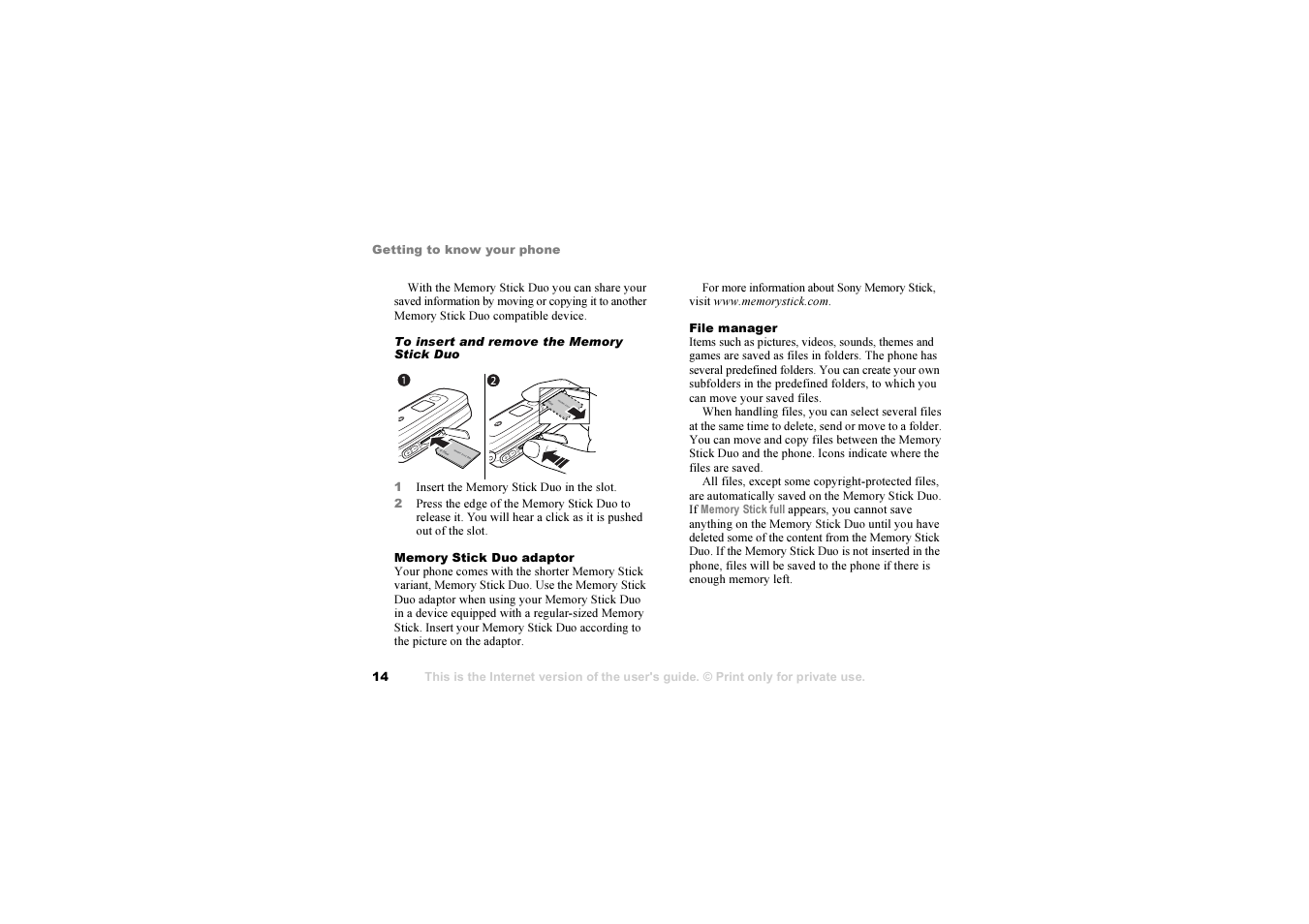 Sony Z1010 User Manual | Page 14 / 95
