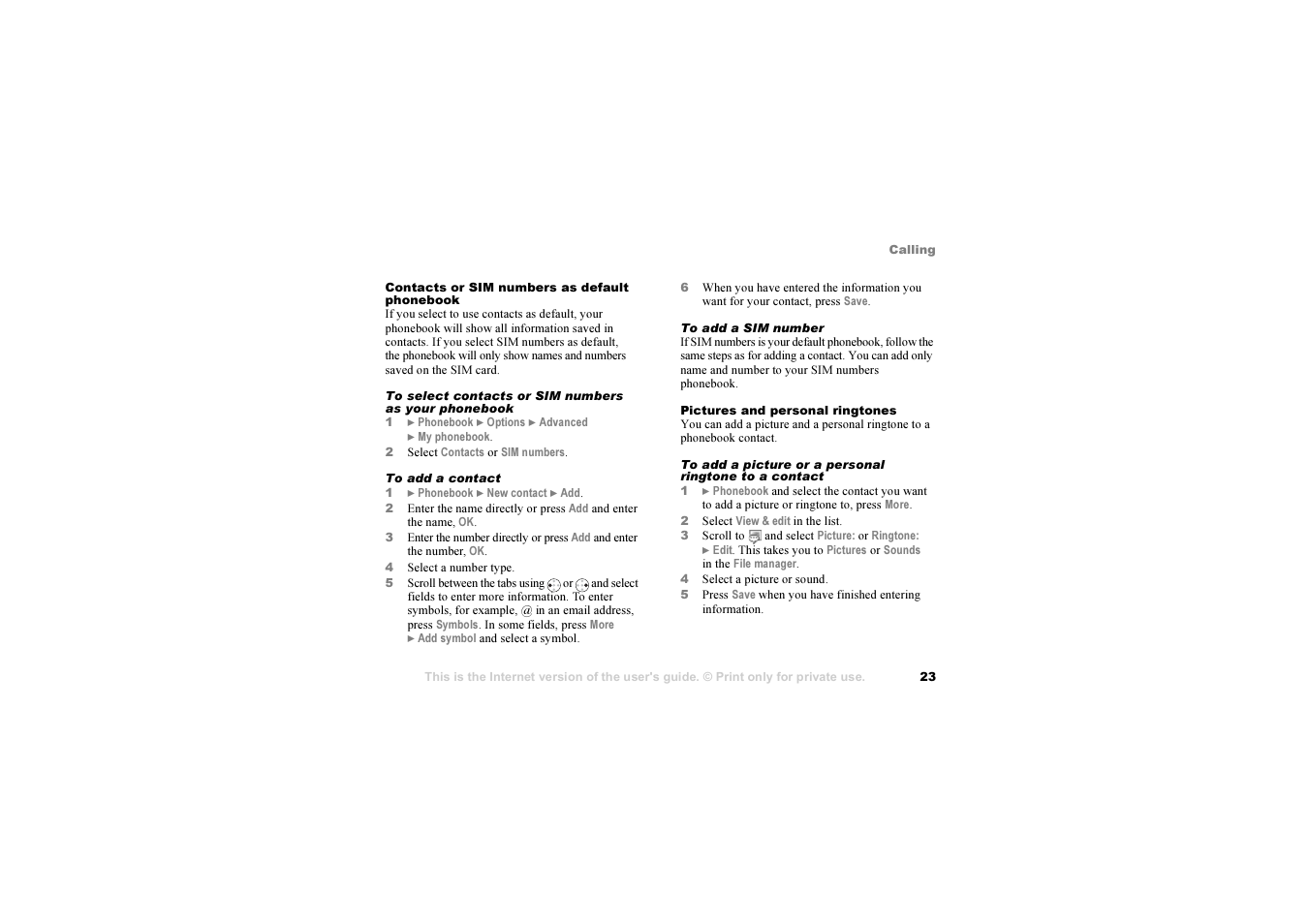 Sony Z1010 User Manual | Page 23 / 95