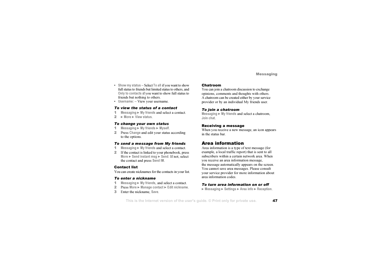 Sony Z1010 User Manual | Page 47 / 95