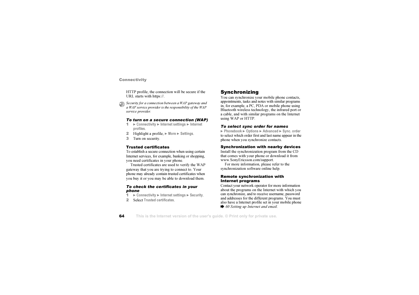 Sony Z1010 User Manual | Page 64 / 95