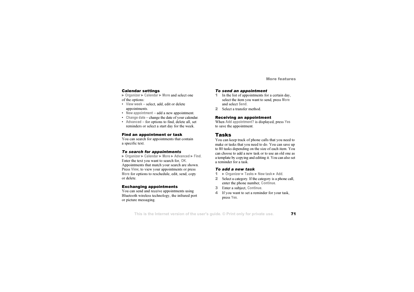 Sony Z1010 User Manual | Page 71 / 95