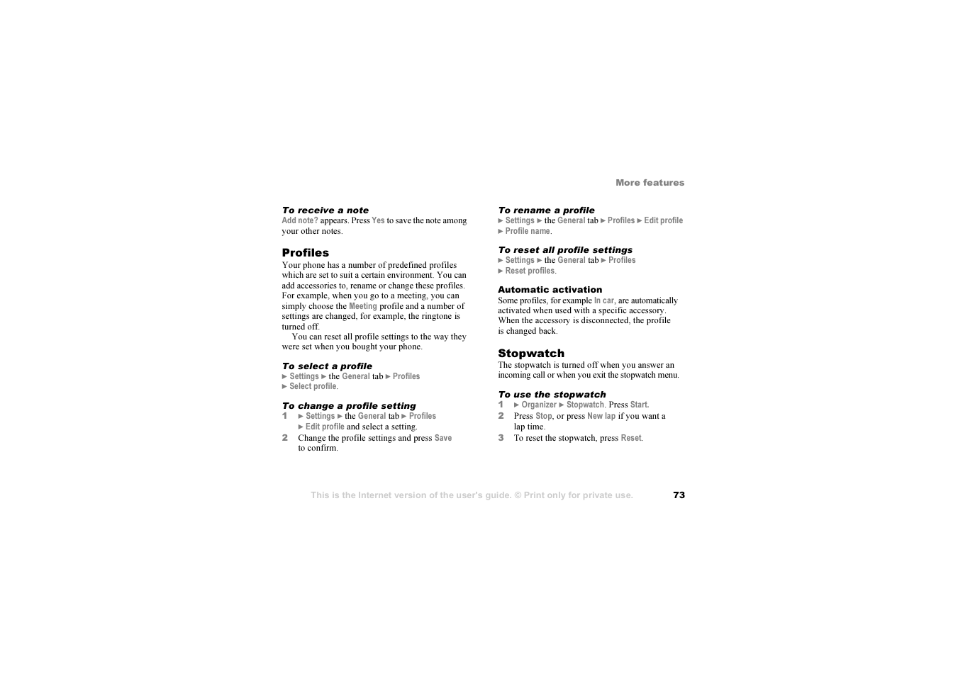 Sony Z1010 User Manual | Page 73 / 95