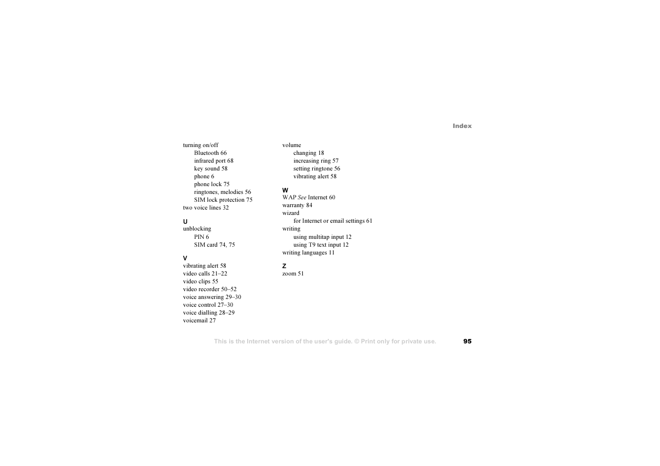Sony Z1010 User Manual | Page 95 / 95