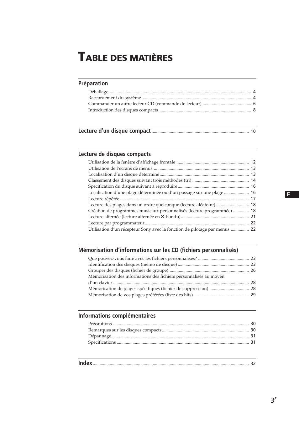 Sony CDP-CX270 User Manual | Page 34 / 125