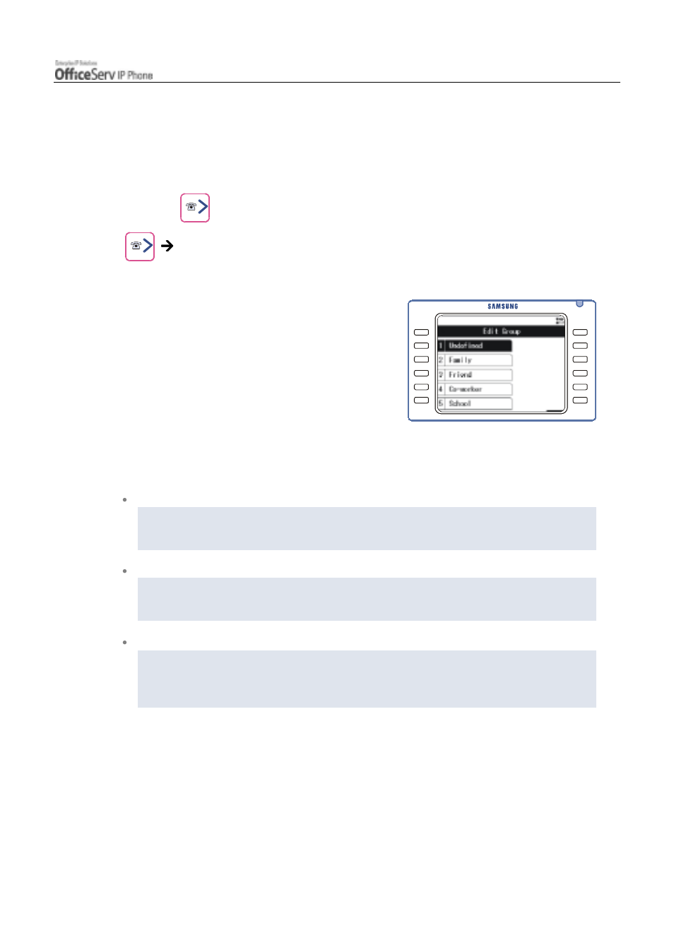 Editing groups | Samsung ITP5012L User Manual | Page 125 / 164