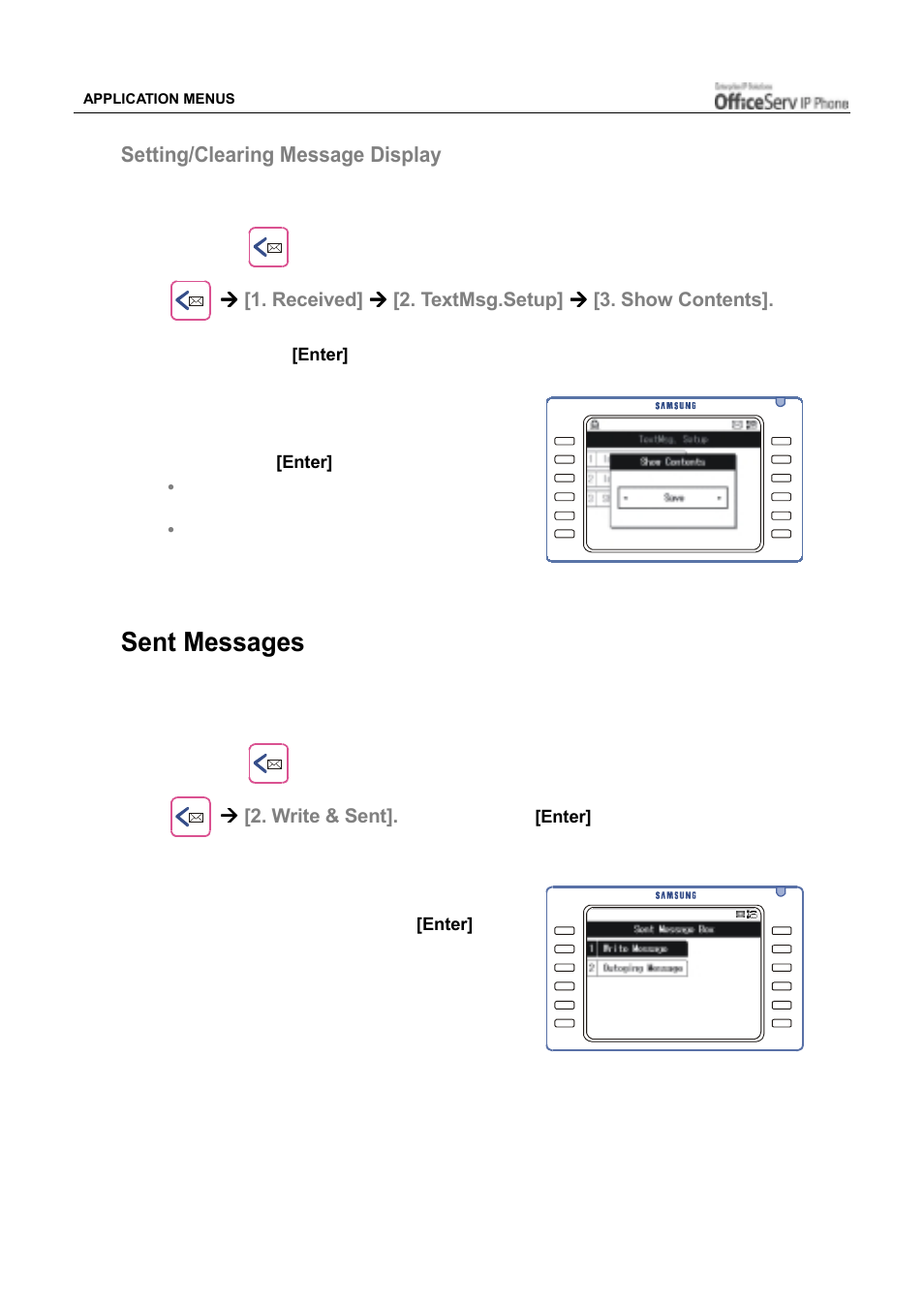 Sent messages | Samsung ITP5012L User Manual | Page 138 / 164