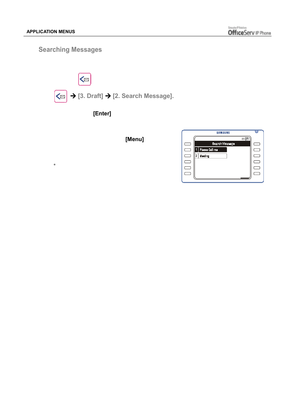 Searching messages | Samsung ITP5012L User Manual | Page 142 / 164