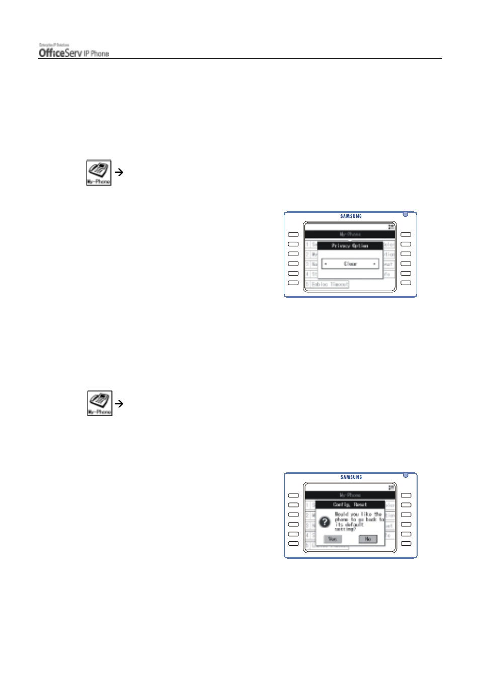 Privacy option, Config. reset | Samsung ITP5012L User Manual | Page 159 / 164