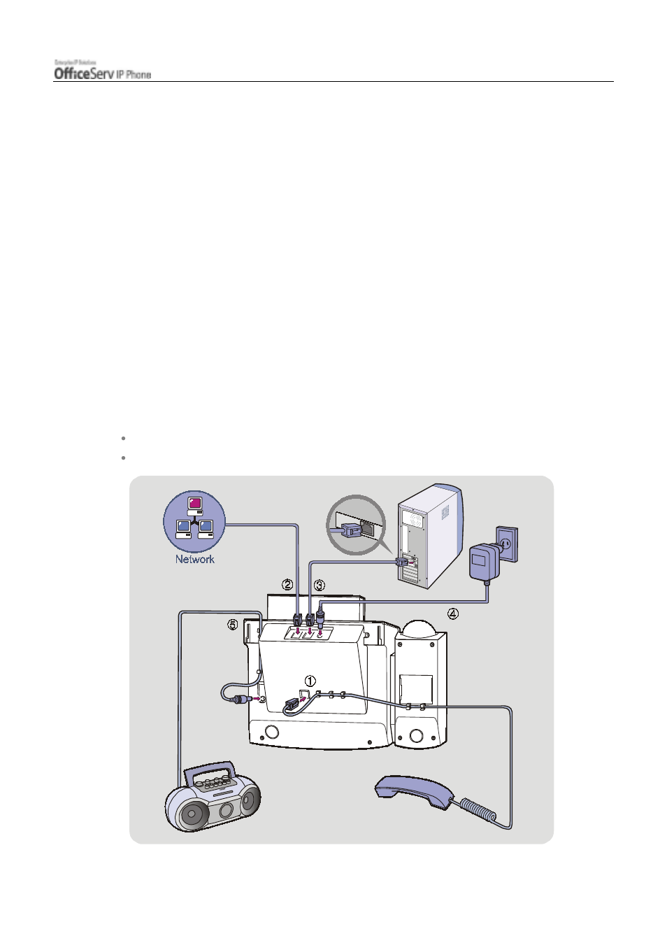 Assembling the itp-5012l ip phone, Connecting lines to the phone | Samsung ITP5012L User Manual | Page 25 / 164