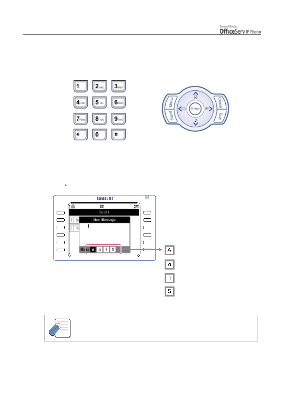 Entering characters, Selecting an input mode | Samsung ITP5012L User Manual | Page 34 / 164