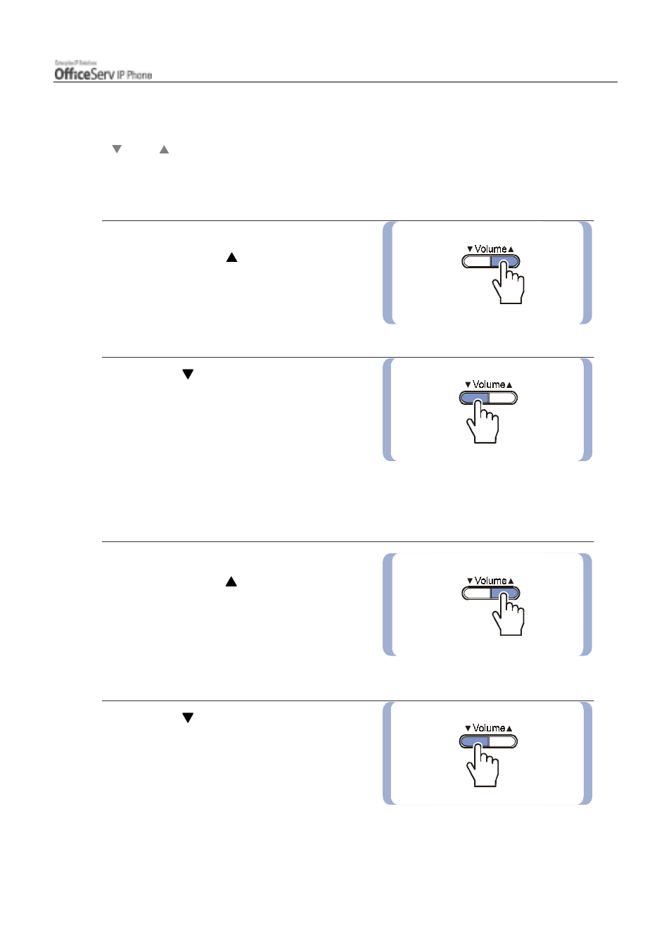 Volume adjustment, Adjusting handset volume, Adjusting speaker volume | Samsung ITP5012L User Manual | Page 37 / 164