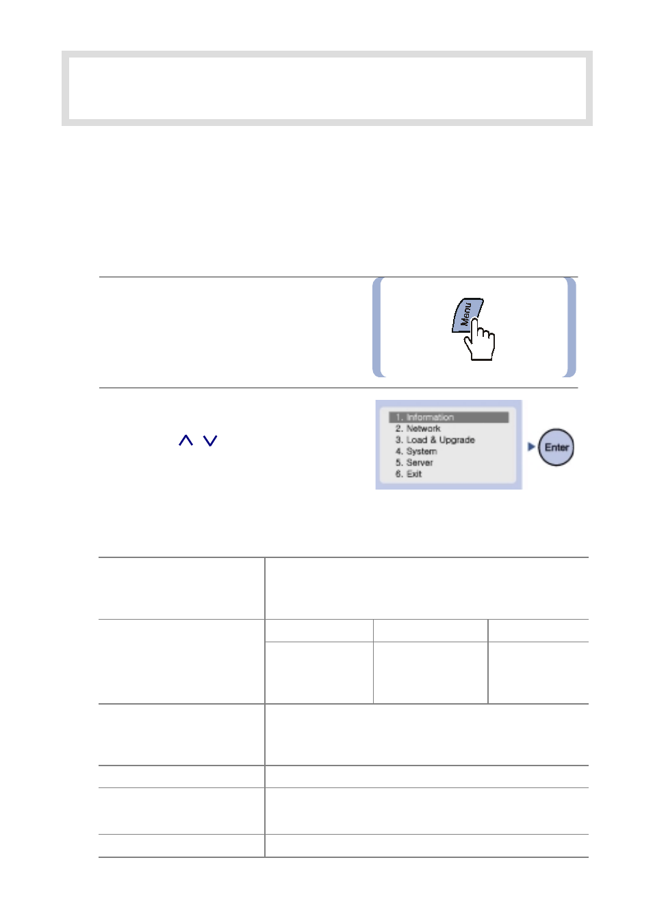 Getting started, Entering the environment setup mode, Setup menu structure | Samsung ITP5012L User Manual | Page 41 / 164