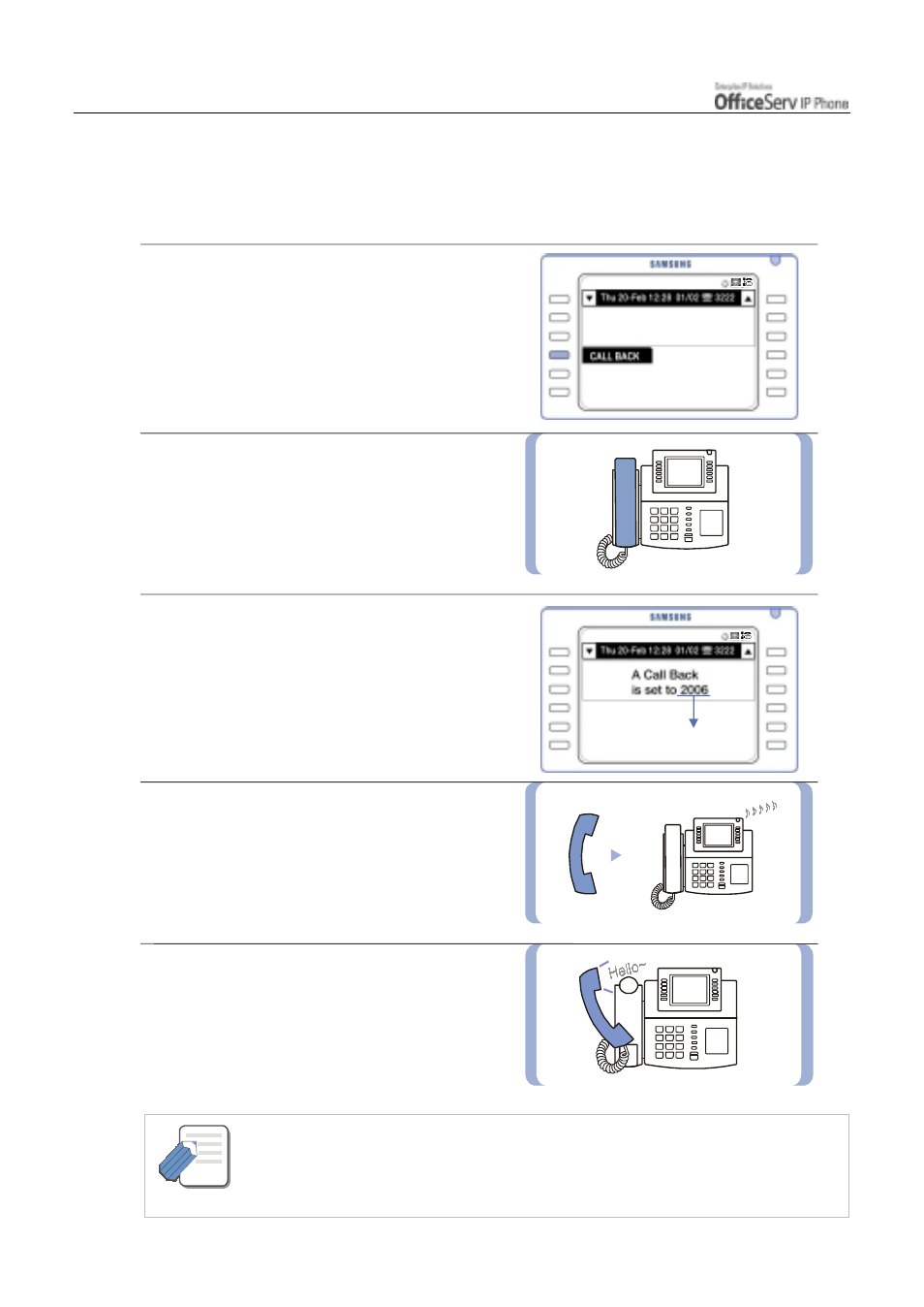 Busy station callback | Samsung ITP5012L User Manual | Page 52 / 164