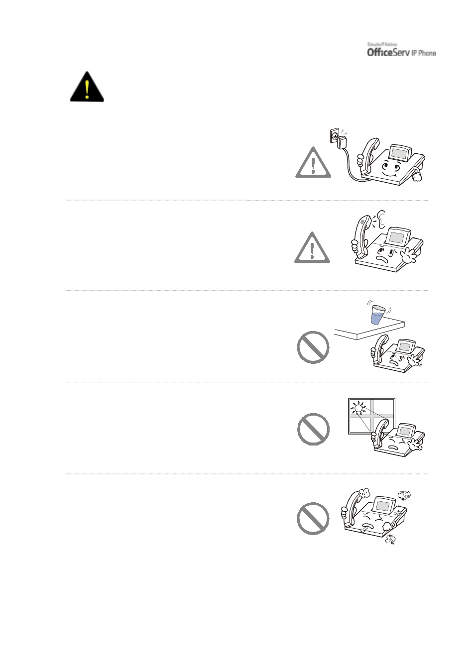 Warning | Samsung ITP5012L User Manual | Page 6 / 164