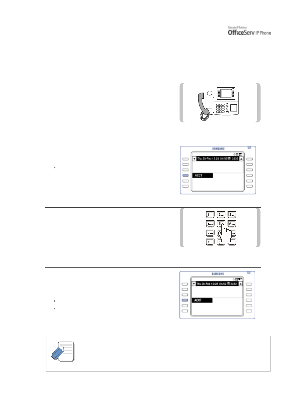 Using an account code | Samsung ITP5012L User Manual | Page 60 / 164