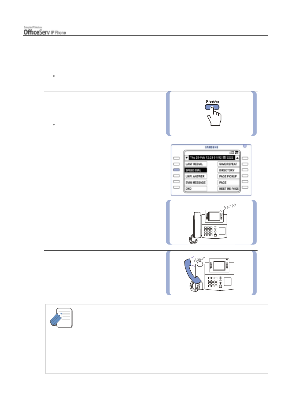 Speed dialling | Samsung ITP5012L User Manual | Page 63 / 164