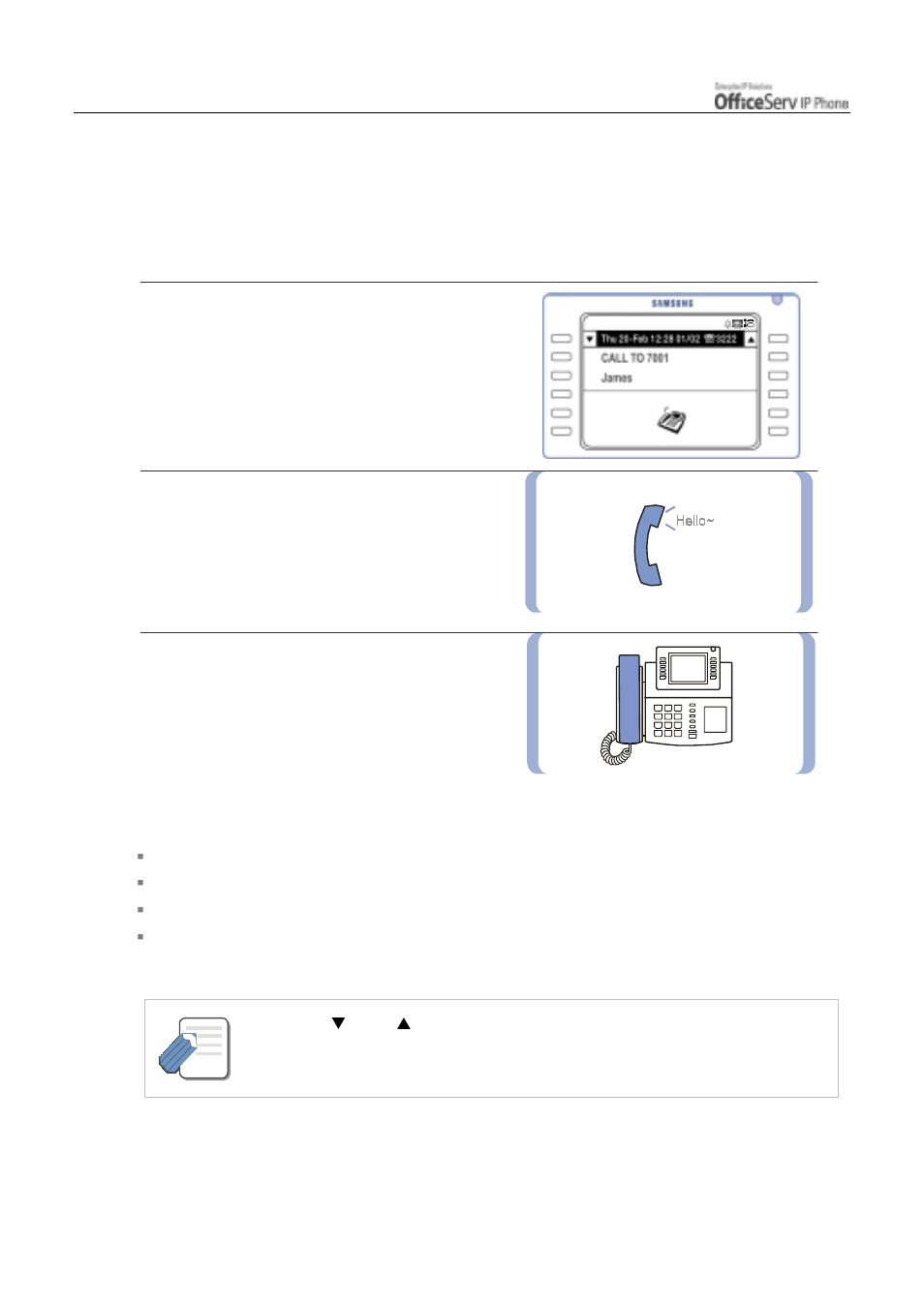 Answering an outside call | Samsung ITP5012L User Manual | Page 72 / 164