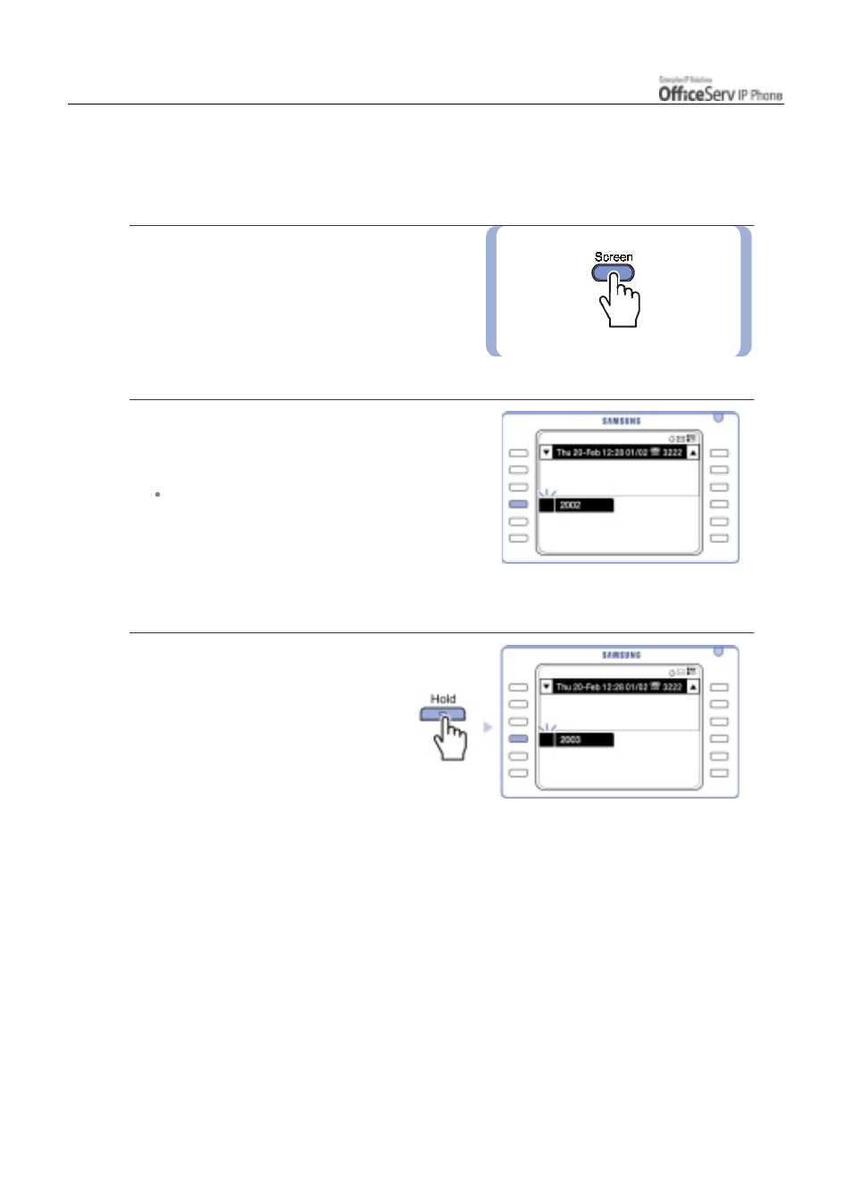 Answering a waiting call | Samsung ITP5012L User Manual | Page 76 / 164