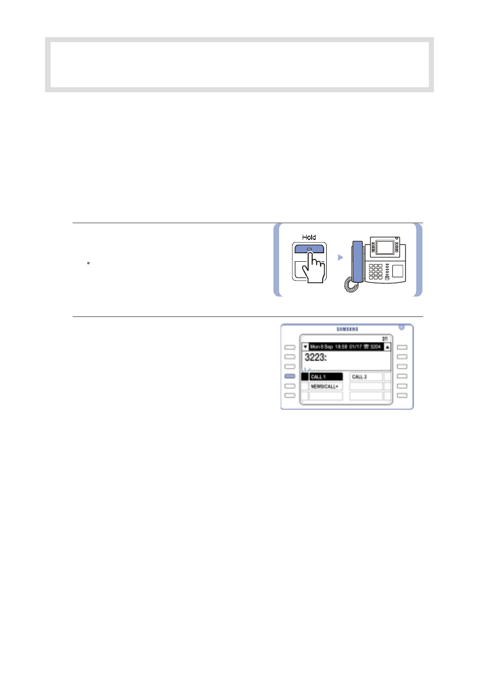 Features used during a call, During an intercom call, Hold an intercom call | Samsung ITP5012L User Manual | Page 77 / 164