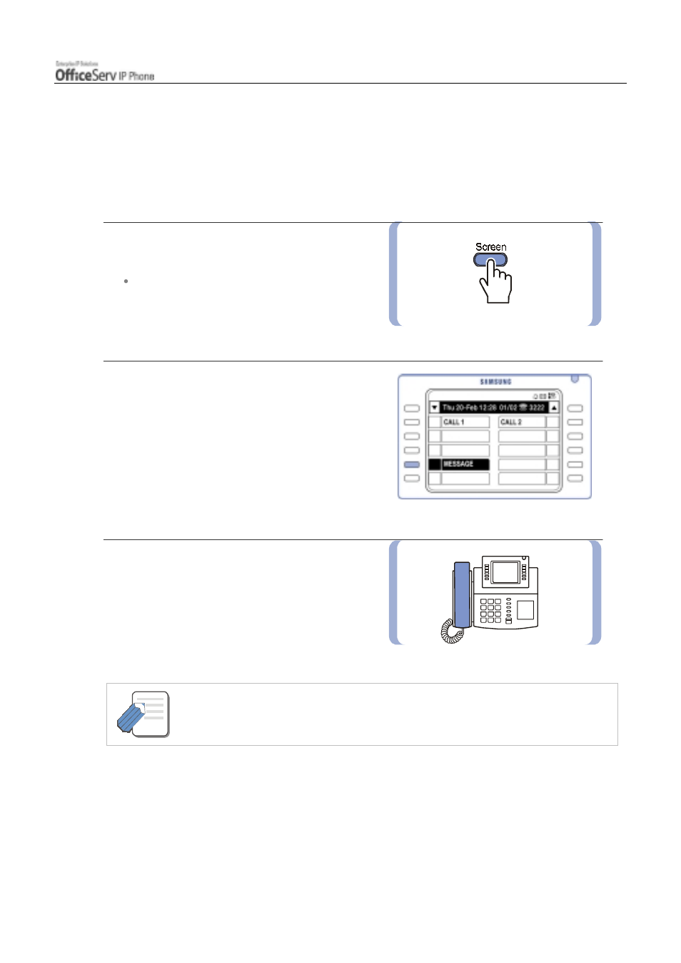 Messaging, Leaving a station message | Samsung ITP5012L User Manual | Page 99 / 164