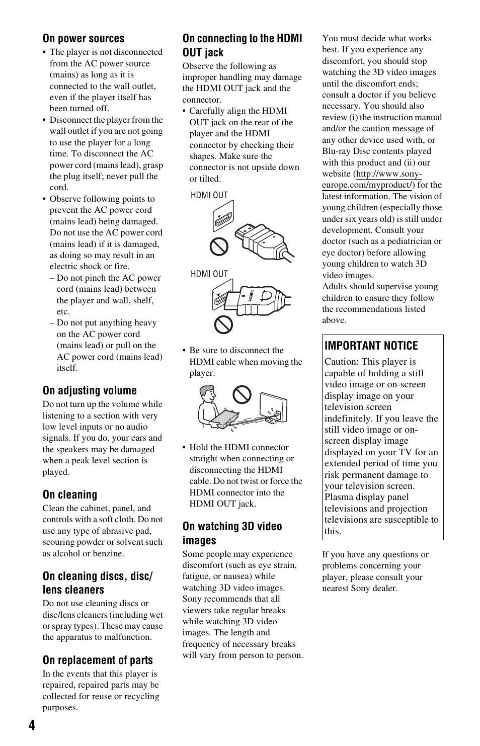 Sony BDP-S470 User Manual | Page 4 / 35