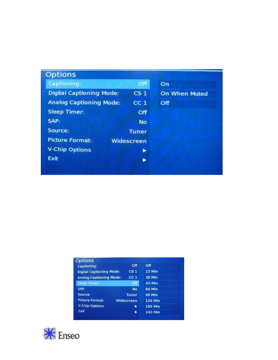 User menu | Sony EBS-SP35 User Manual | Page 16 / 21