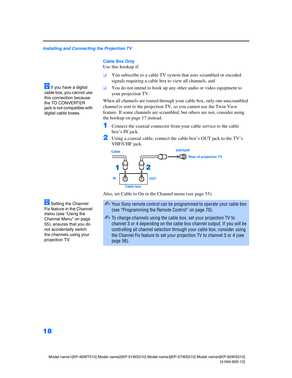 Sony KP-46WT510 User Manual | Page 21 / 86