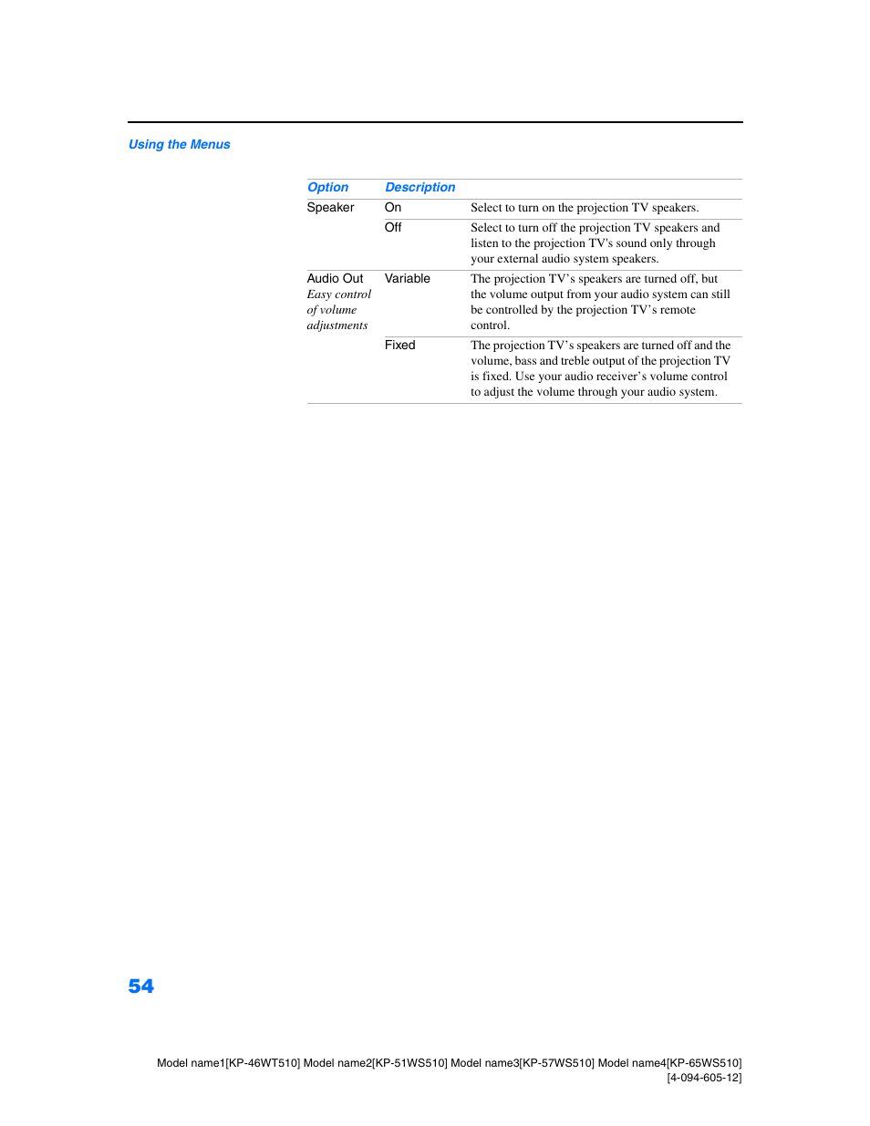 Sony KP-46WT510 User Manual | Page 57 / 86