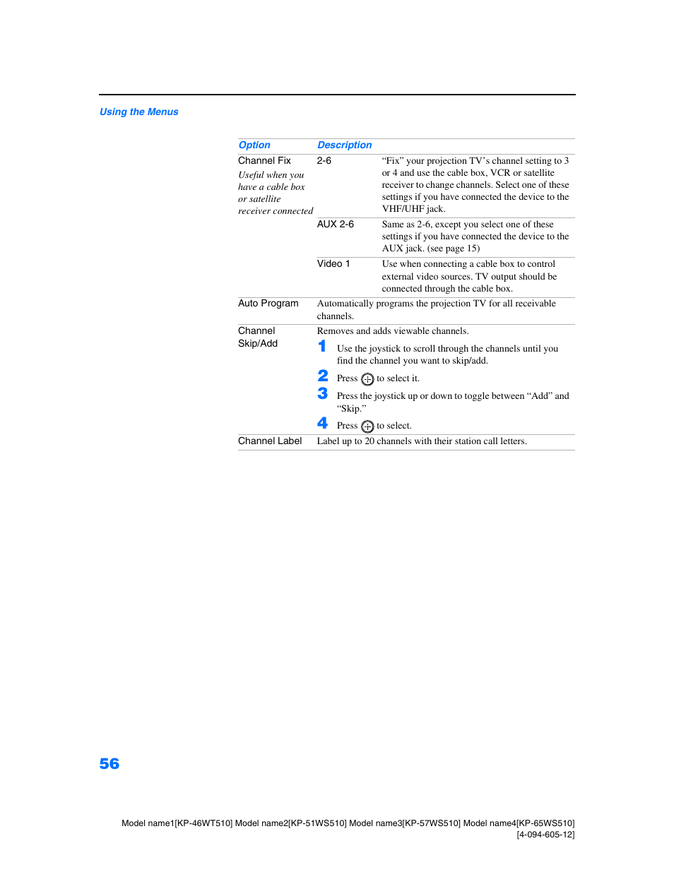 Sony KP-46WT510 User Manual | Page 59 / 86