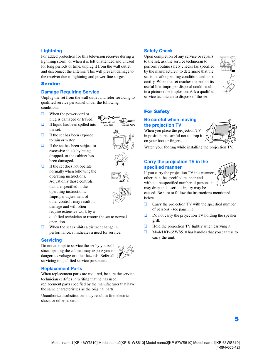 Sony KP-46WT510 User Manual | Page 6 / 86