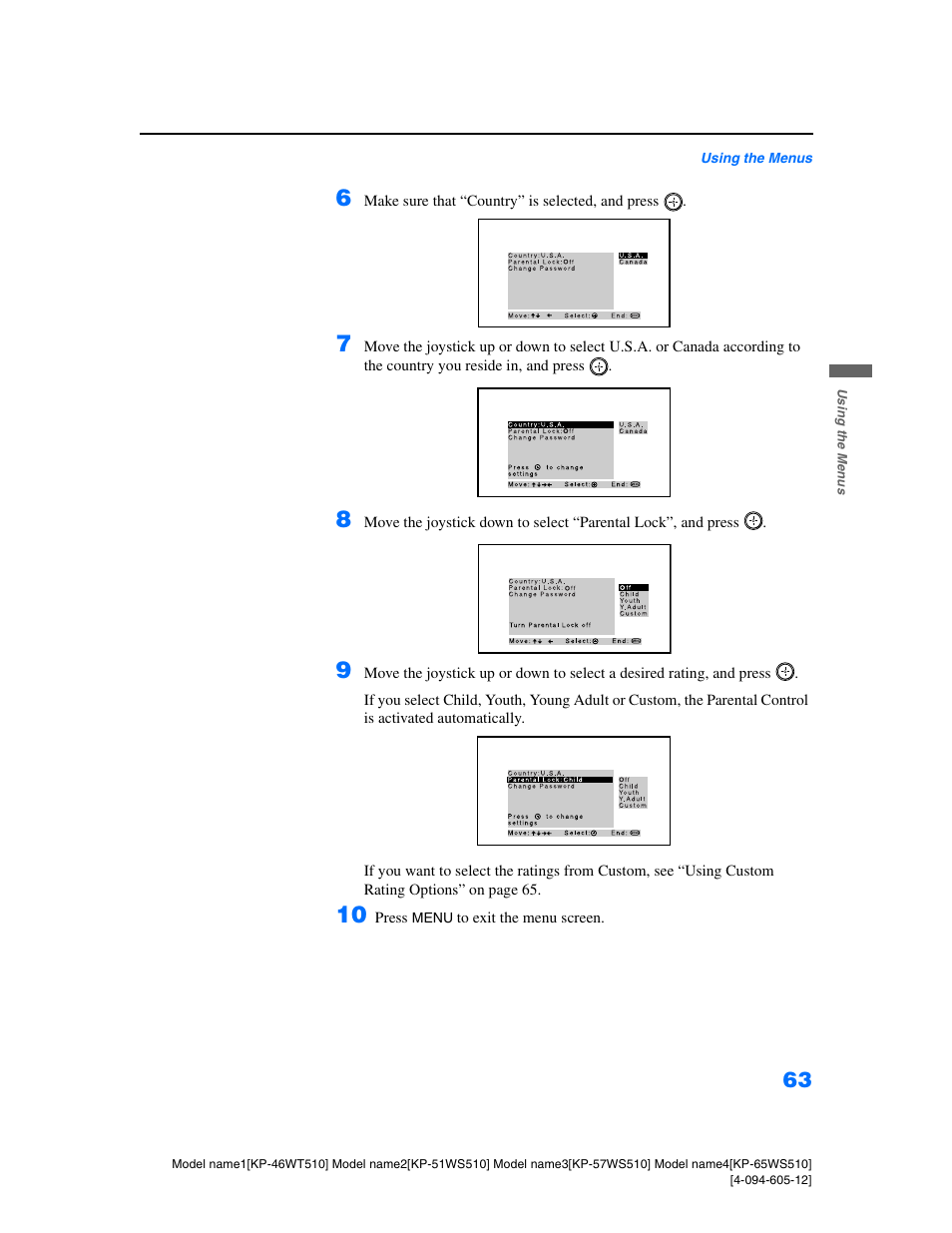 Sony KP-46WT510 User Manual | Page 66 / 86